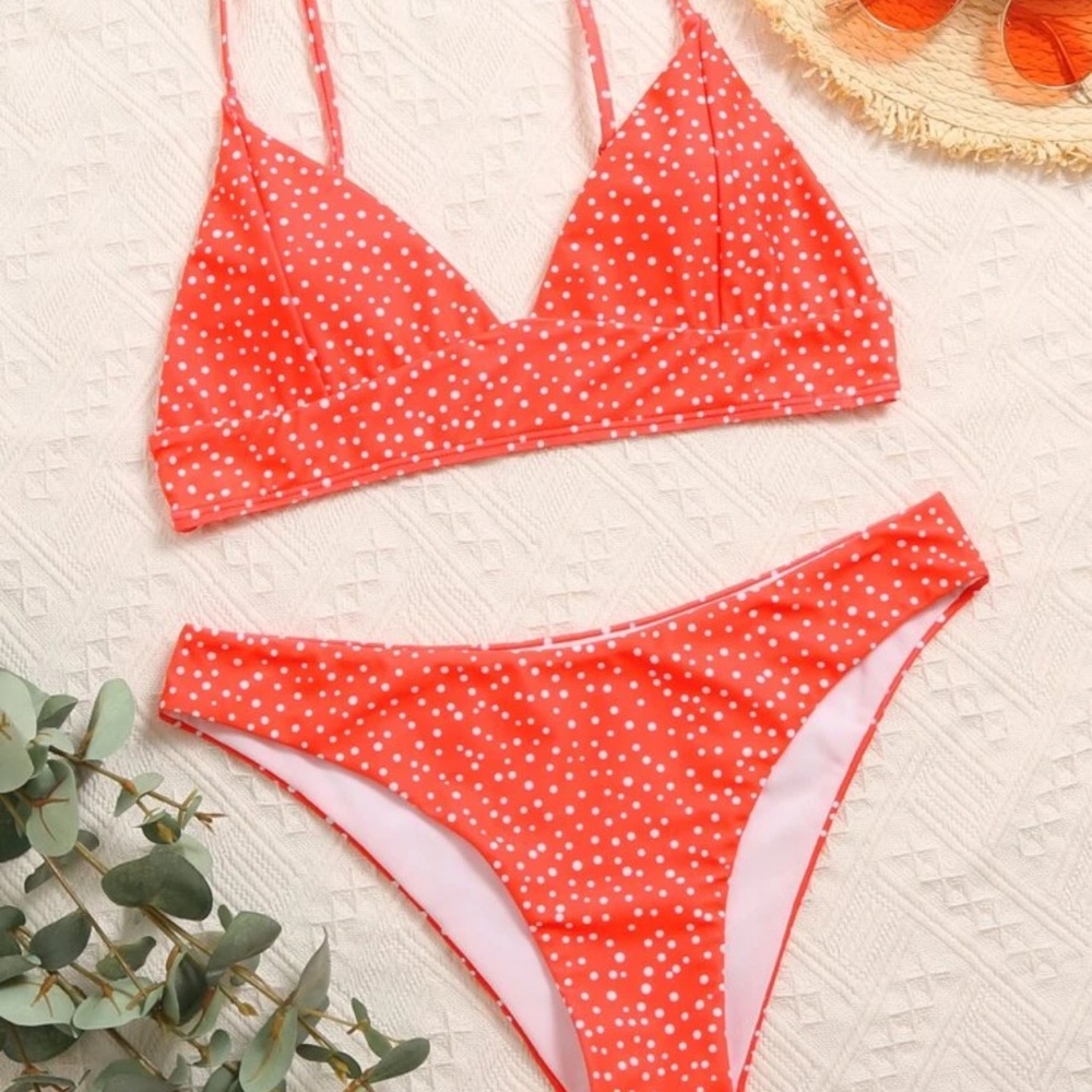 Polka Dot Triangle Bikini Set
